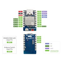 ESP32-C5 Mini Dev Board mit Wi-Fi 6 Dual-Band Risc-V, 4MB Flash, BLE5, ZigBee 3.0 und Thread - Ansicht 6
