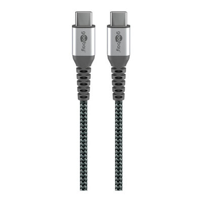 Goobay USB-C auf USB-C Textilkabel 0,15 m (60W, 3A)...