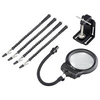 Dritte Hand mit Tischklemme, Lupe und LED-Beleuchtung ZD-11N-1 - Ansicht 3