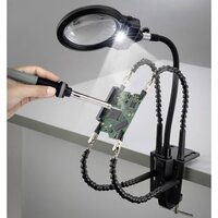 Dritte Hand mit Tischklemme, Lupe und LED-Beleuchtung ZD-11N-1 - Ansicht 4