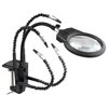 Dritte Hand mit Tischklemme, Lupe und LED-Beleuchtung ZD-11N-1