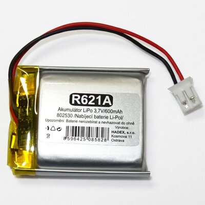 LiPo Akku 3,7V 600mAh 802530 mit JST-PH Stecker und...