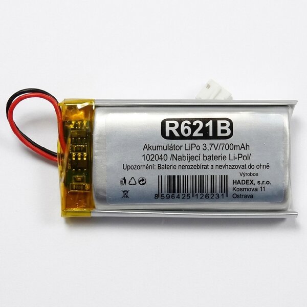 LiPo Akku 3,7V 700mAh 102040 mit JST-PH-Stecker und Schutzschaltung