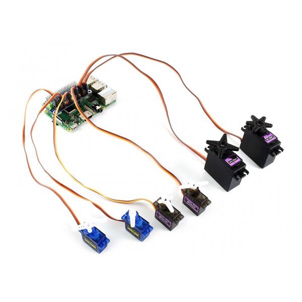Servo Driver HAT for Raspberry Pi with 16-Channel 12-Bit and I2C