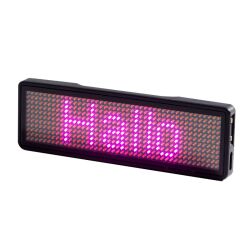 LED Name Tag Badge 11x44 Pixel - Pink