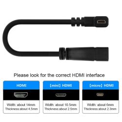 Micro HDMI auf HDMI Adapter Kabel linksseitig