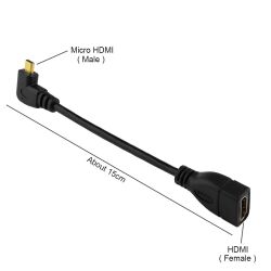 Micro HDMI auf HDMI Adapter Kabel rechtsseitig