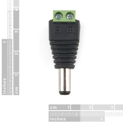 Male DC Power adapter - 2.1mm jack to screw terminal block