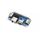 Ethernet / USB HUB HAT for Raspberry Pi - 1 x RJ45 - 3 x USB