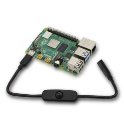 USB-C Kabel mit Schalter für Raspberry Pi 4