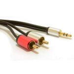 3.5mm Stereo Jack to RCA Phono Cable - 3m