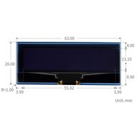 2.23 Zoll OLED Display für Raspberry Pi Pico - 128x32px - SPI - I2C