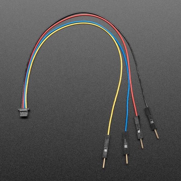 STEMMA QT / Qwiic JST SH 4-pin to Premium Male Headers Cable - 150mm Long