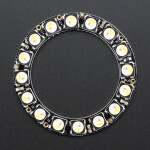 NeoPixel Ring - 16 x 5050 RGBW LEDs w/ Integrated Drivers - Warm White - ~3000K