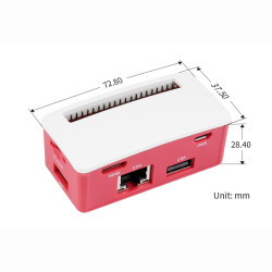 Raspberry Pi Zero 2 W mit Ethernet - USB HAT und Gehäuse