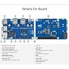Raspberry PI USB 3.2 Gen1 und Gigabit Ethernet HUB HAT - Ansicht 6