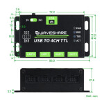 USB-zu-4 CH-TTL-Konverter Industrie Level